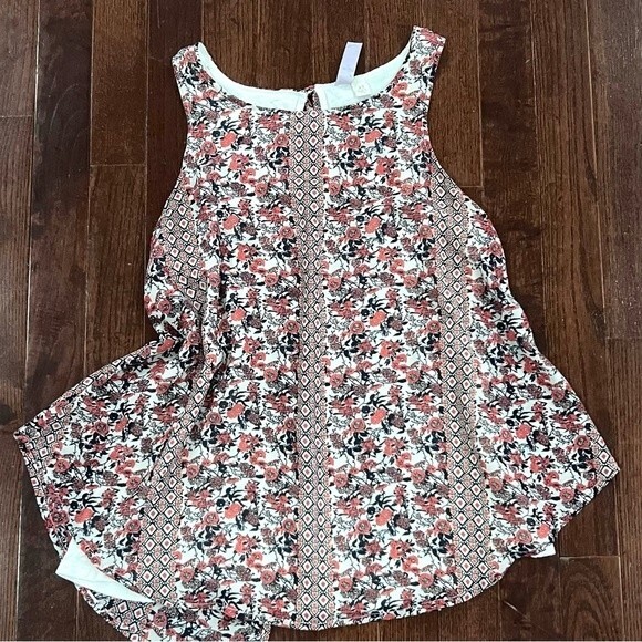 Francesca’s Alya double layer split back boho floral top size XS - Picture 2 of 5